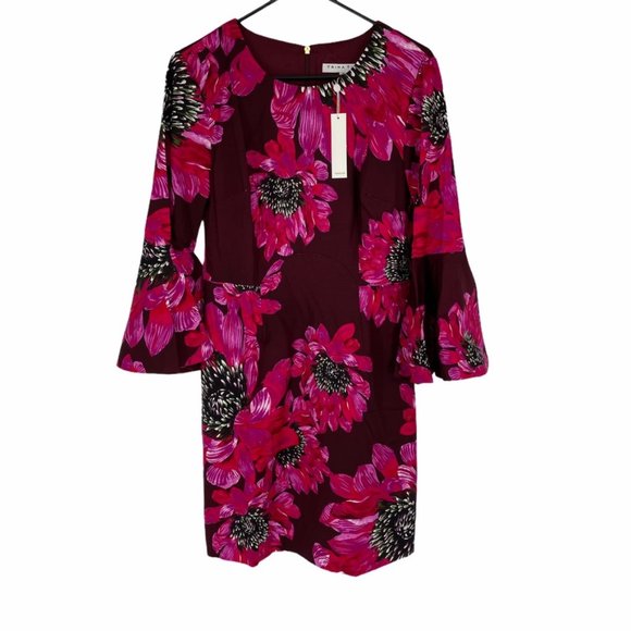 Trina Turk Dresses & Skirts - Trina Turk Splendid Dress Burgundy/Pink Floral Size 8 L82